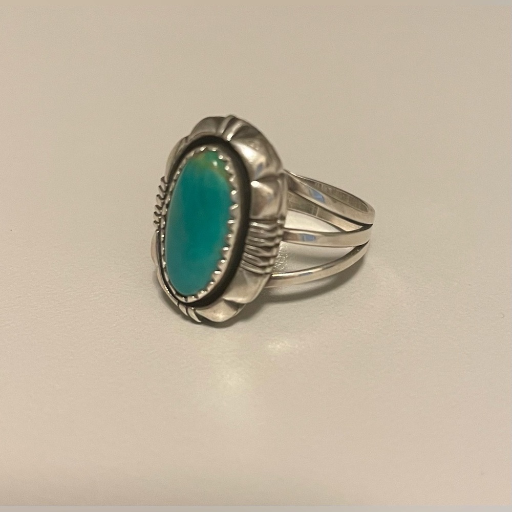 Turquoise sterling silver ring
